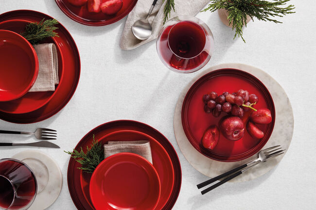 Le Creuset Stoneware Coupe Dinner Plate 27cm CeriseCerise image number 6